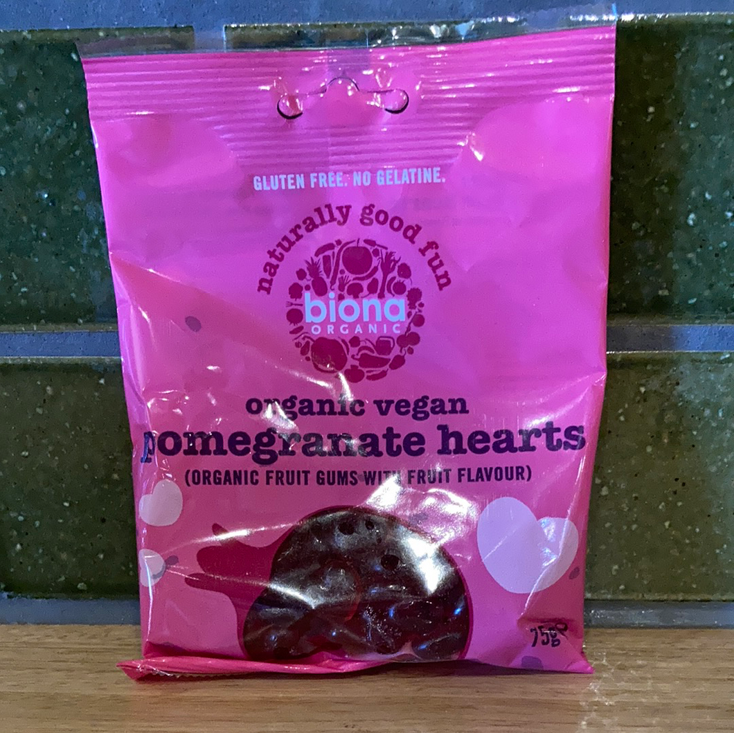 Biona Organic Pomegranate Hearts 75g