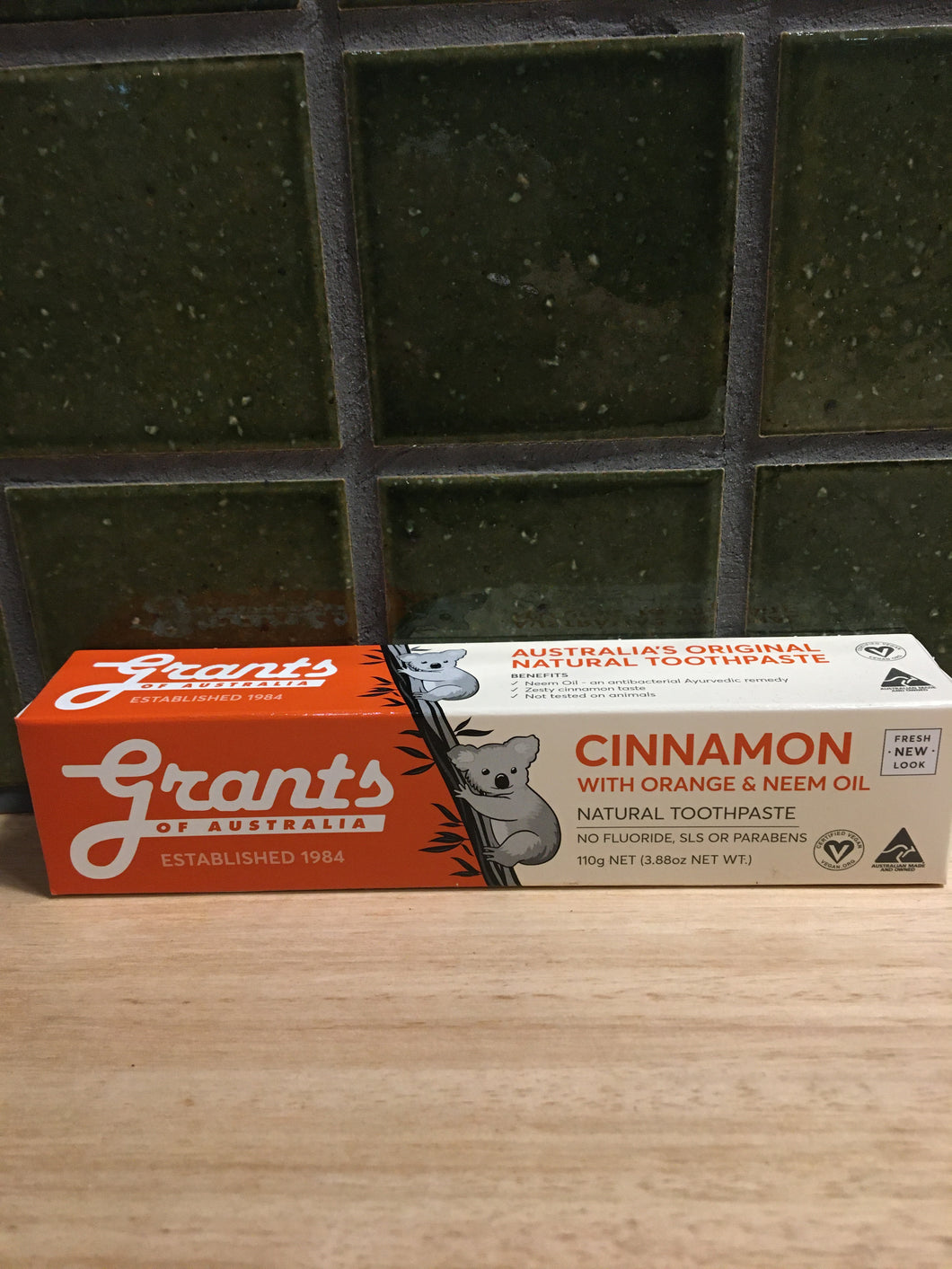 Grants Toothpaste Cinnamon with Orange and Neem Oil 110g