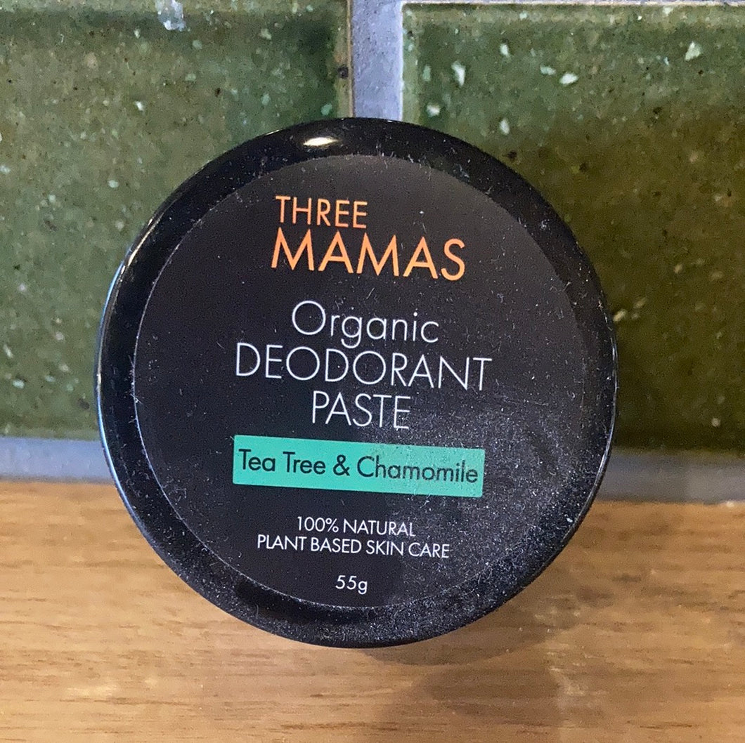 Three Mamas Organic Deodorant Paste Tea Tree and Chamomile 55g