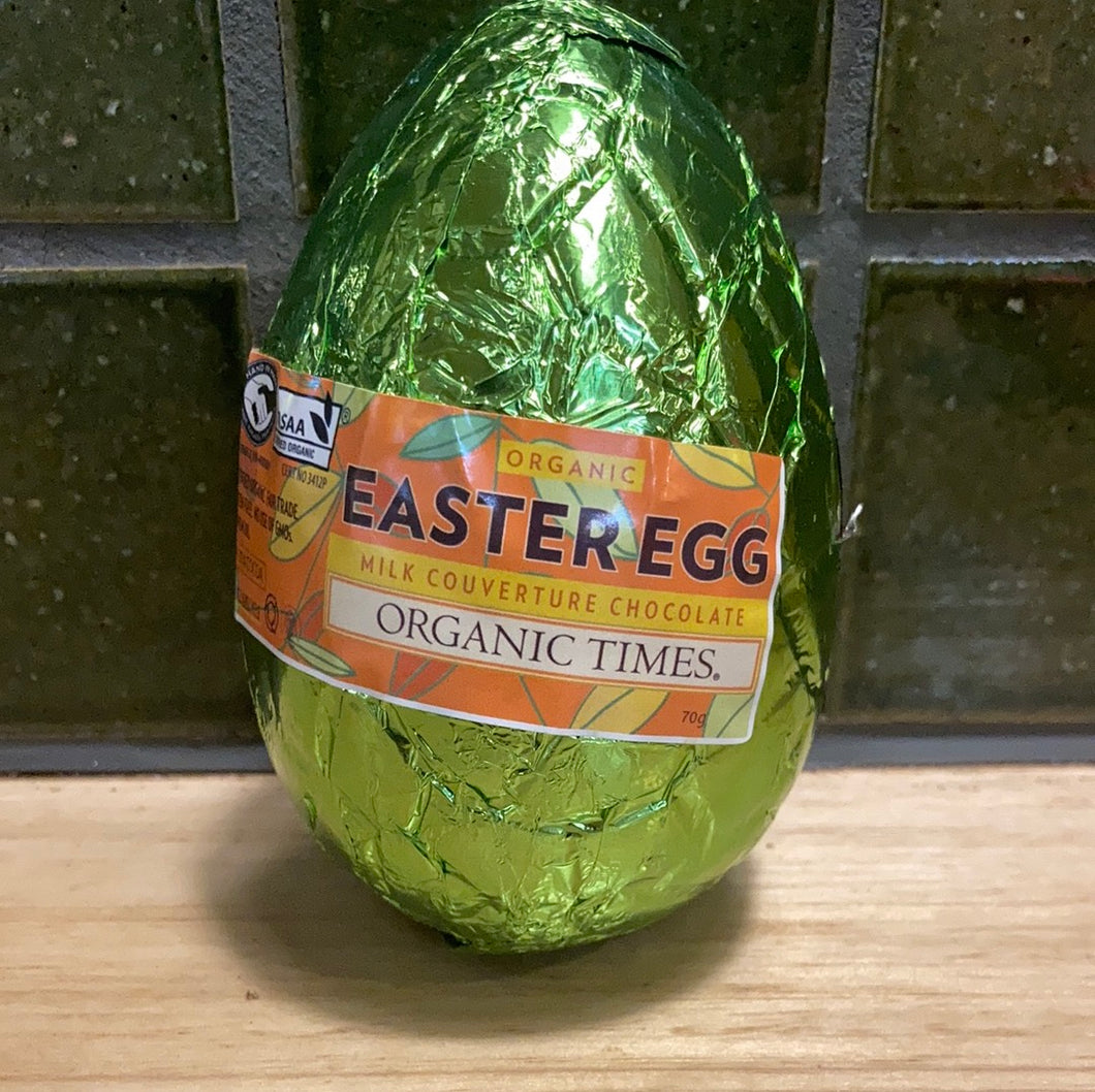 Organic Times Easter Egg Milk Chocolate 70g