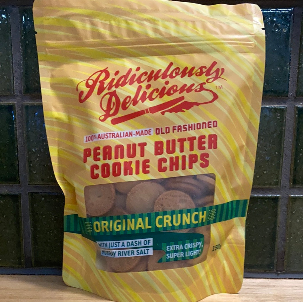Ridiculously Delicious Cookie Chips Peanut Butter Original Crunch 150g