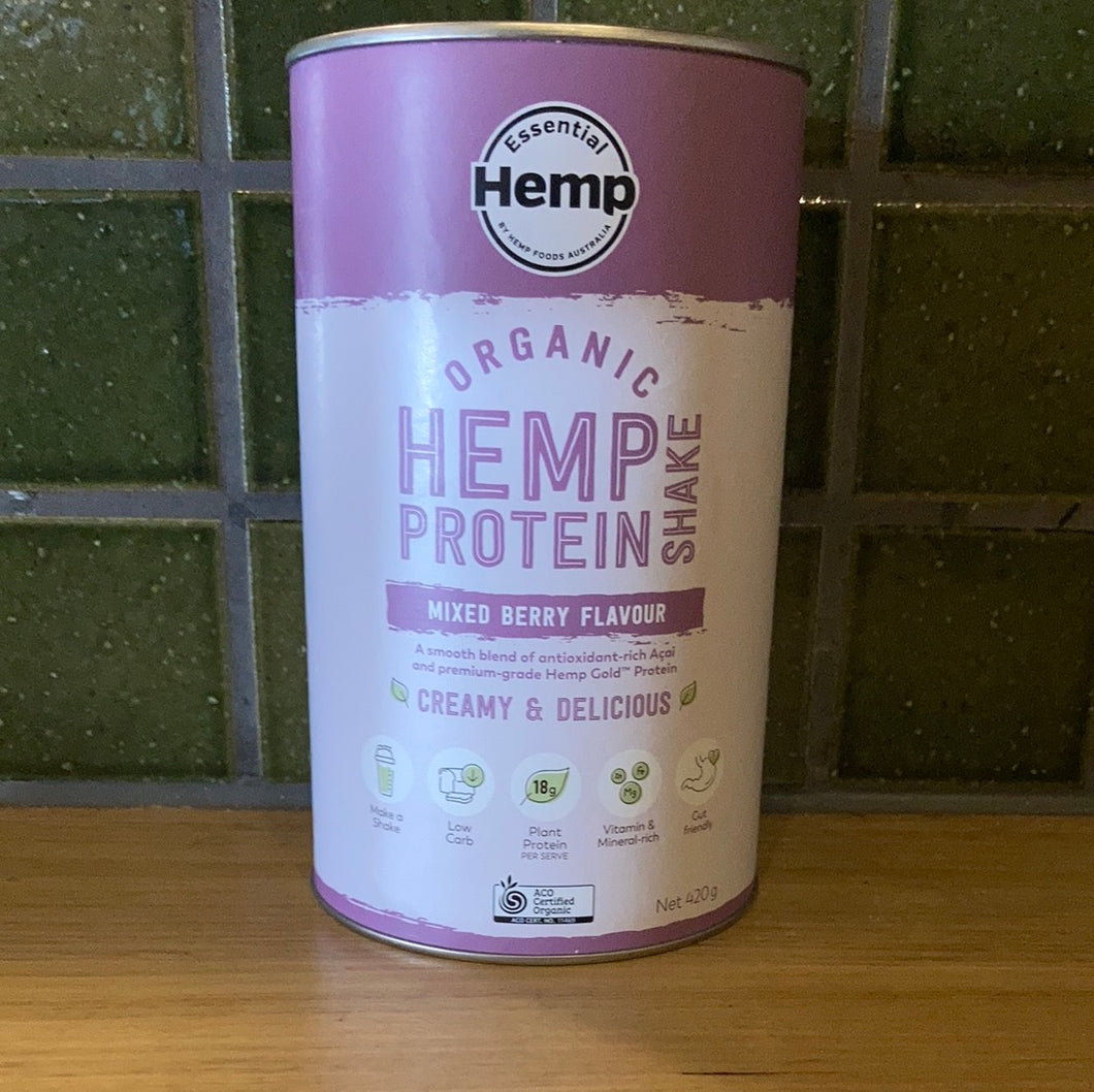 Essential Hemp Organic Hemp Protein Mixed Berry and Acai 420g
