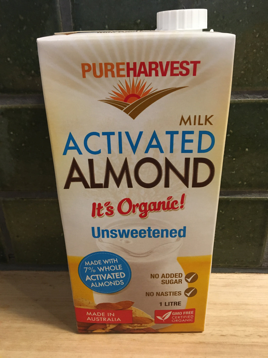 Pure Harvest Almond Milk Activated Unsweetened 1L