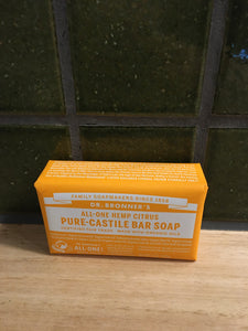 Dr Bronner's Pure-Castille Soap Bar Hemp Citrus 140g
