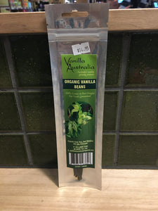 Vanilla Australia Organic Vanilla Beans 7g