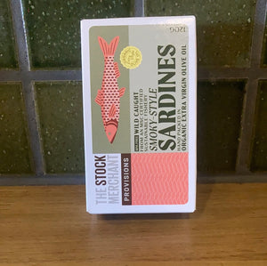 The Stock Merchant Provisions Smoked Sardines in Organic EVOO 120g