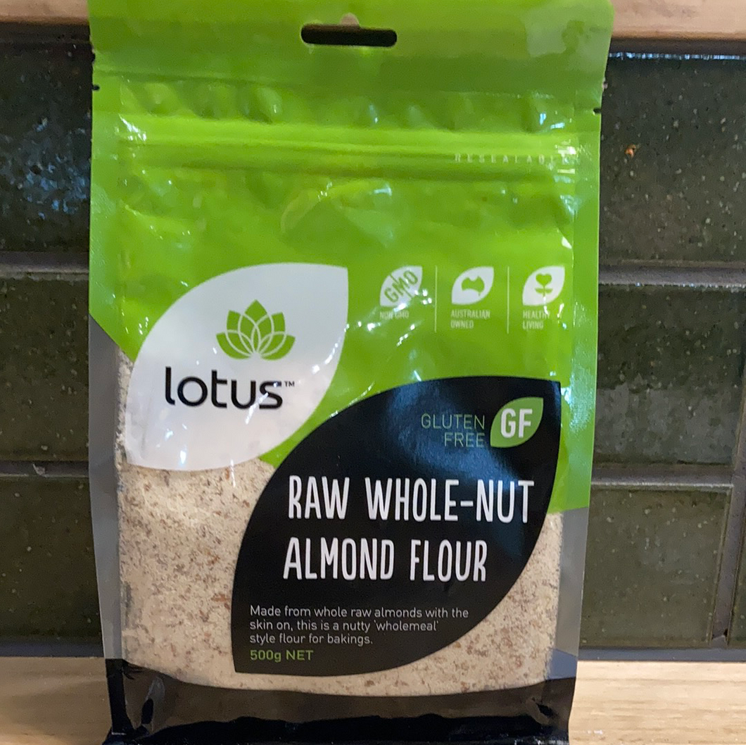 Lotus Almond Flour Raw Whole-Nut 500g