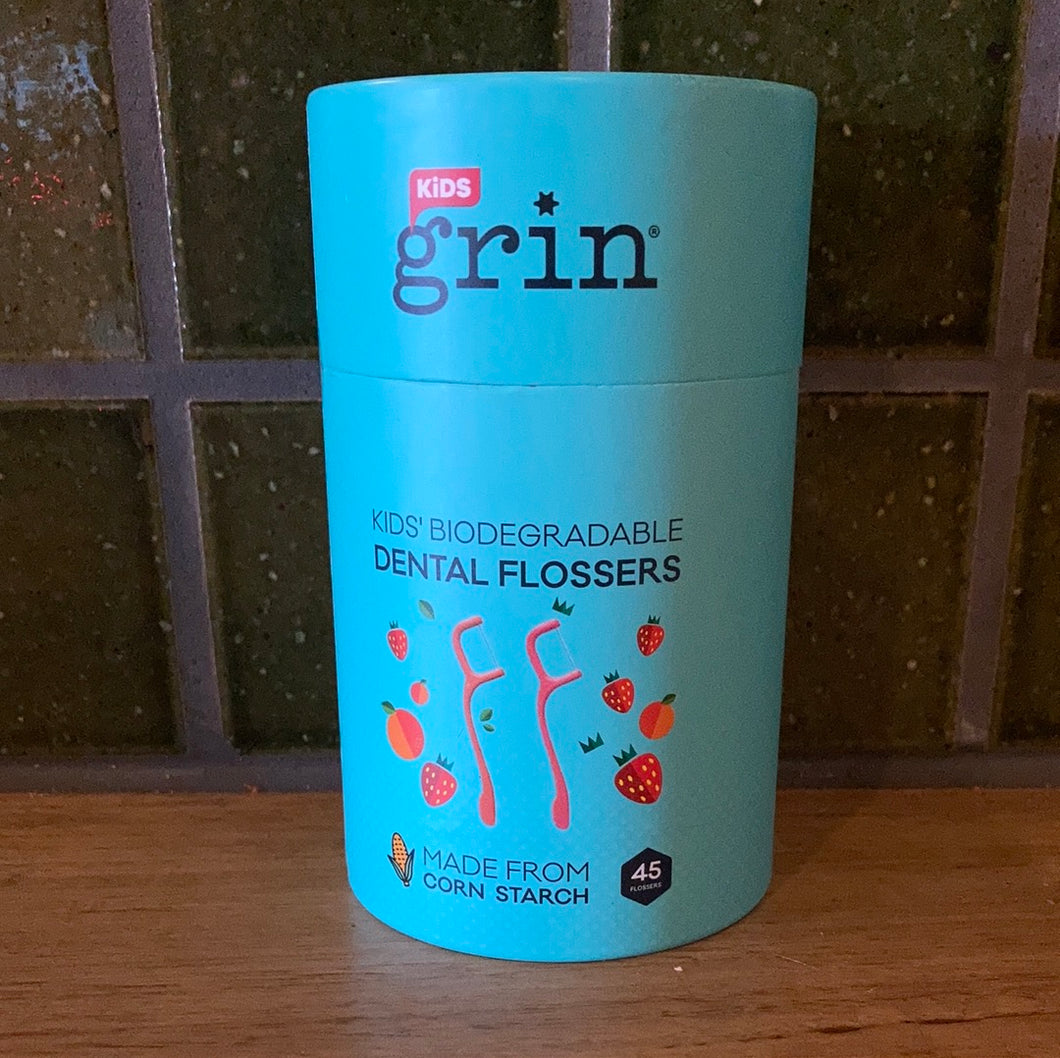 Grin Biodegradable Kids Dental Flossers 45pk
