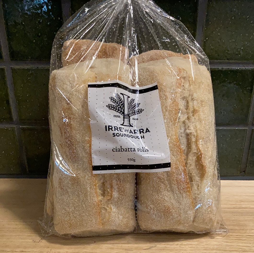 Irrewarra Ciabatta Rolls 550g