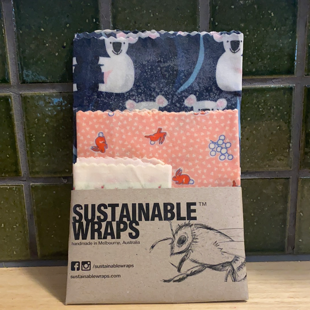 Sustainable Wraps Australian Native 3pk