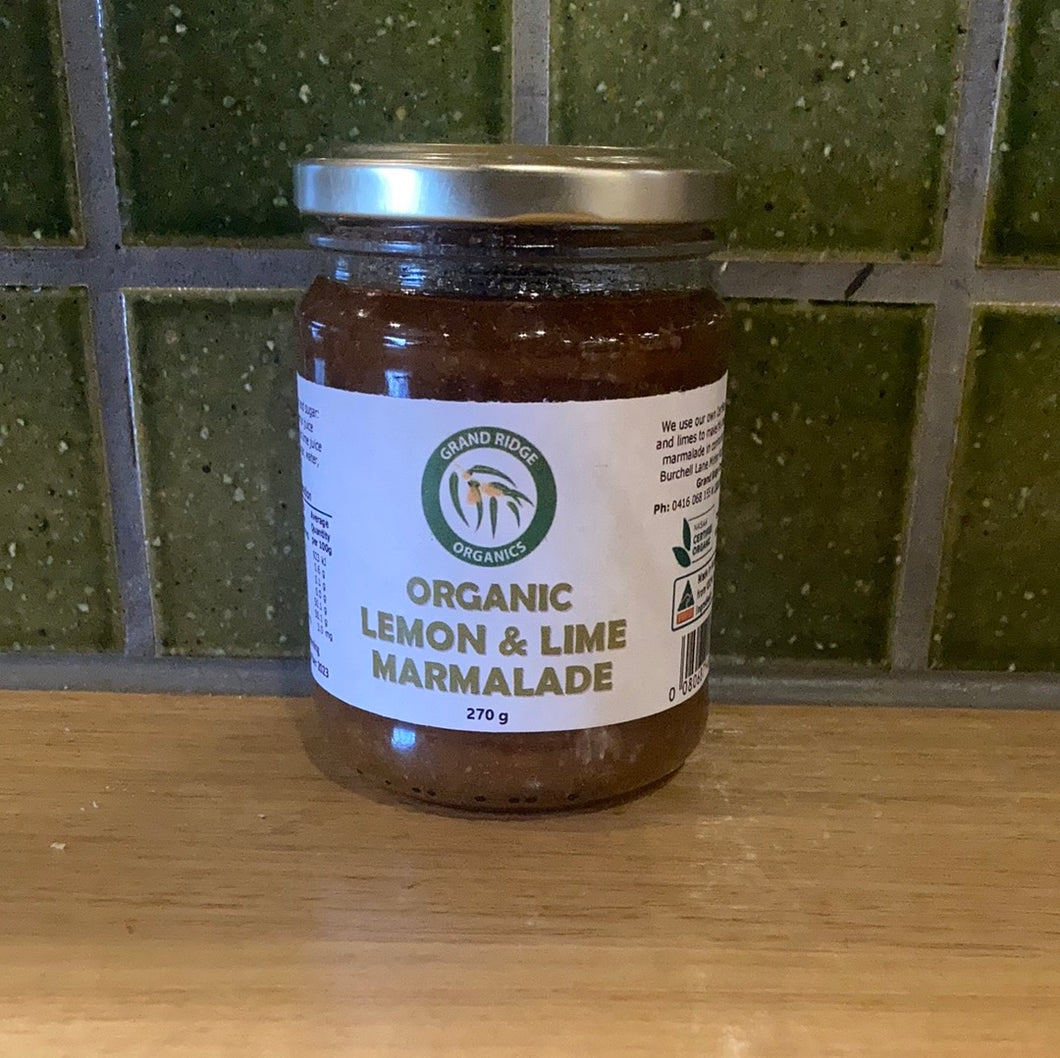 Grand Ridge Organic Lemon Lime Marmalade 270g