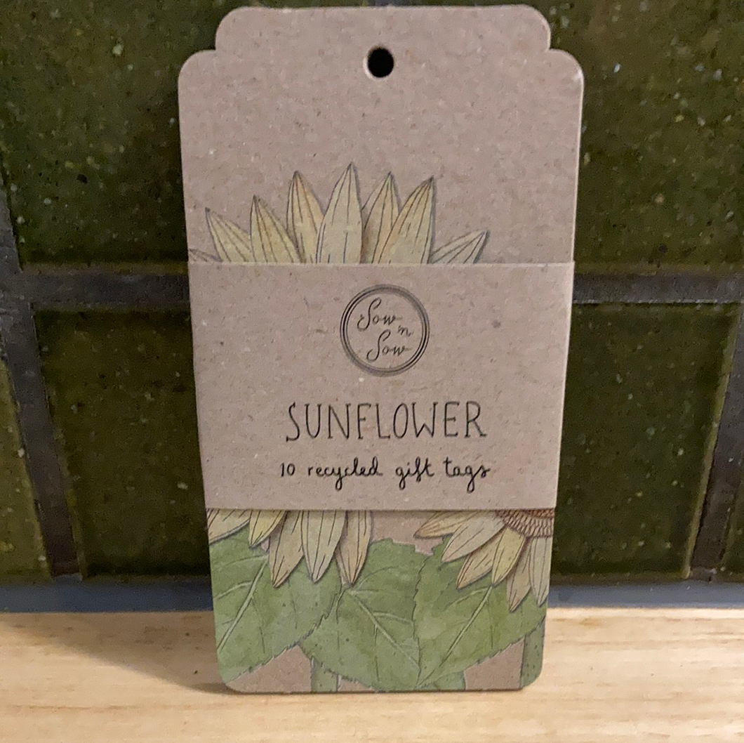 Sow N Seed Gift Tags Sunflower 10pk