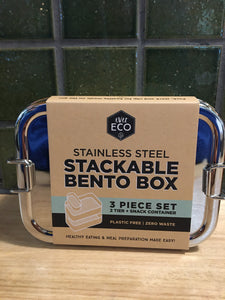 Ever Eco Stainless Steel 3 Piece Stackable Bento Box