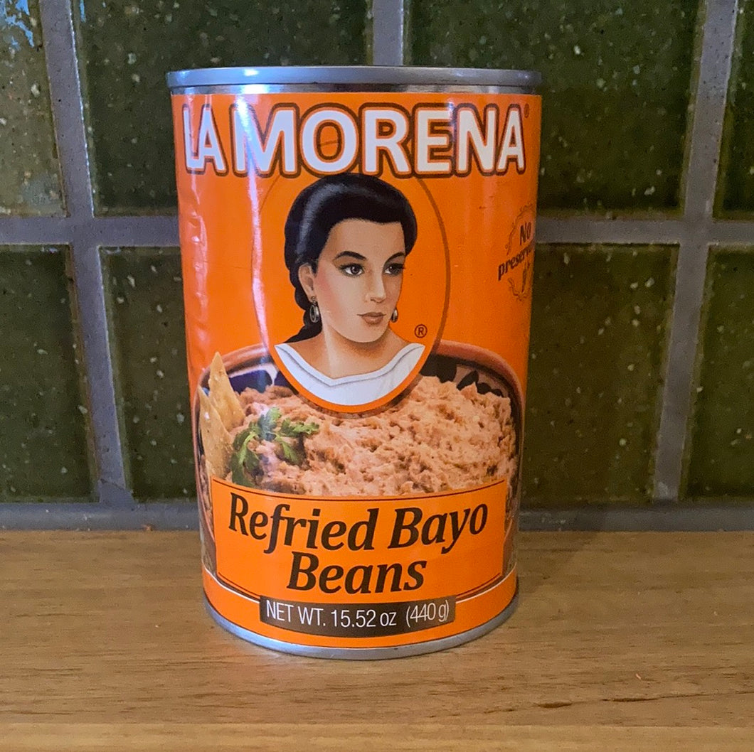 La Morena Refried Bayo Beans Can 440g