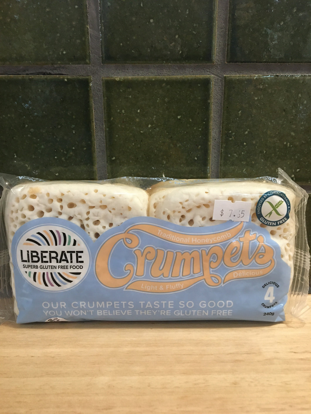 Liberate Crumpets Gluten Free 4pk 240g