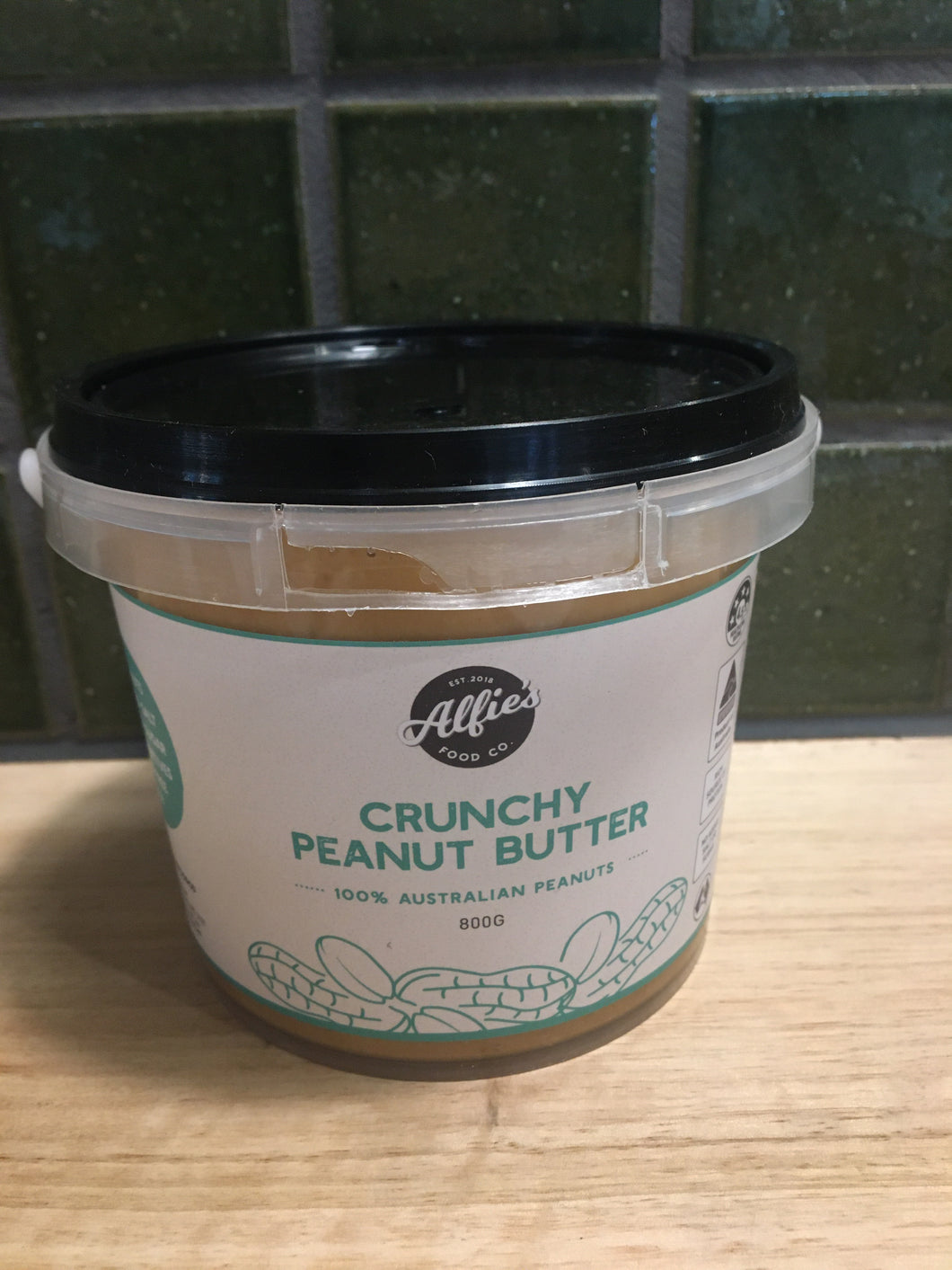 Alfie's Crunchy Peanut Butter Tub 800g