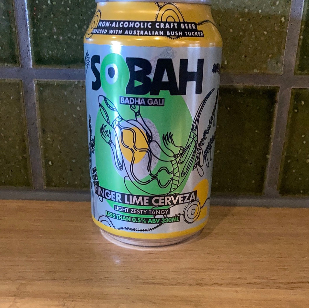 Sobah Non Alcoholic Beer Finger Lime Cerveza 330ml