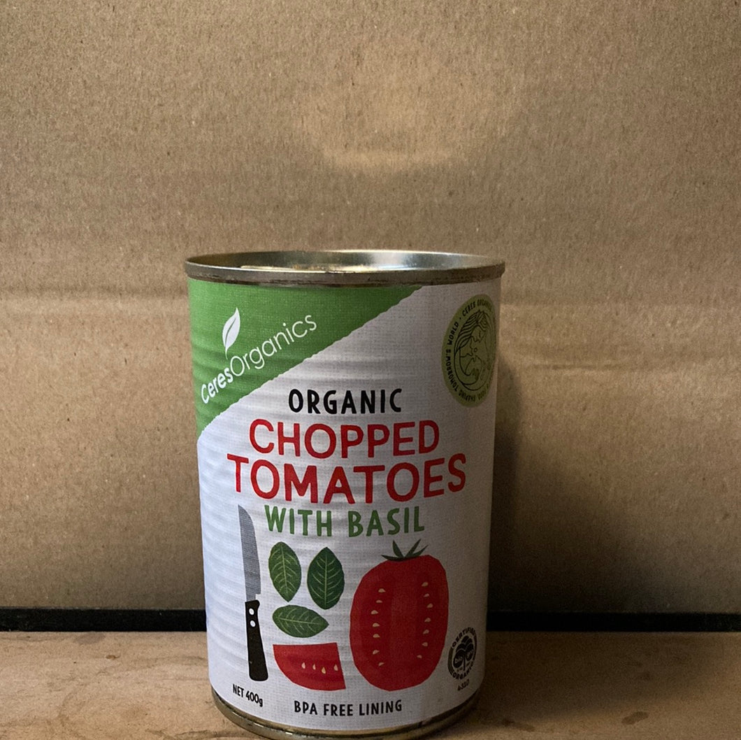 Ceres Tomatoes Chopped w/ Basil Organic 400g