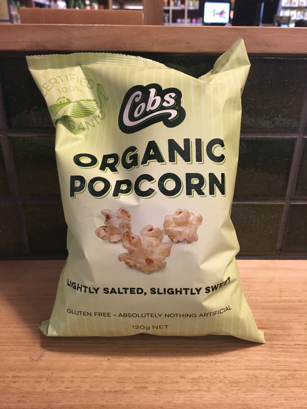 Cobs Organic Popcorn Slightly Sweet 120g