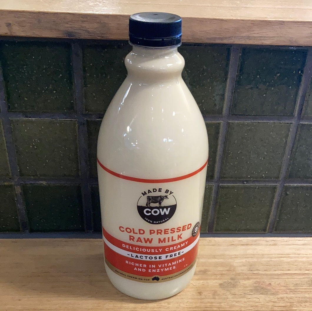 Made By Cow Cold Pressed Raw Milk Lactose Free 1.5L