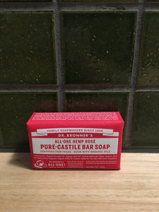 Dr Bronner's Pure-Castille Soap Bar Hemp Rose 140g