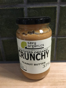 Savy Organics Peanut Butter Crunchy 375g