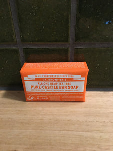 Dr Bronner's Pure-Castille Soap Bar Hemp Tea Tree 140g