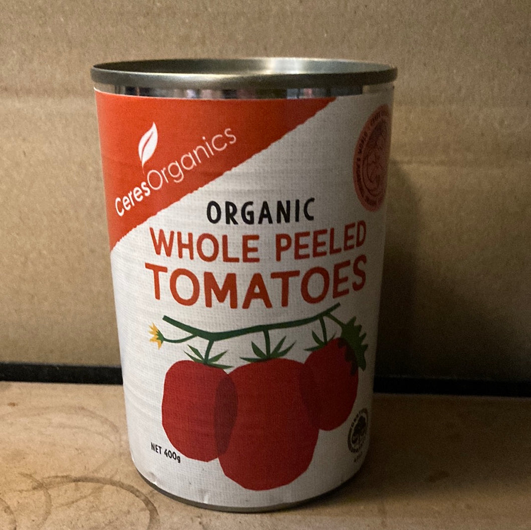 Ceres Tomatoes Whole Peeled Organic 400g