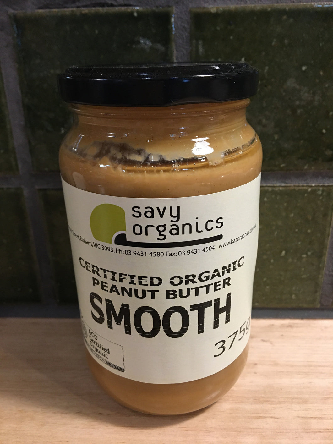 Savy Organics Smooth Peanut Butter 375g