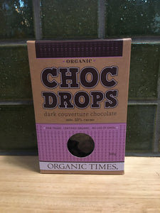 Organic Times Choc Drops Dark 200g