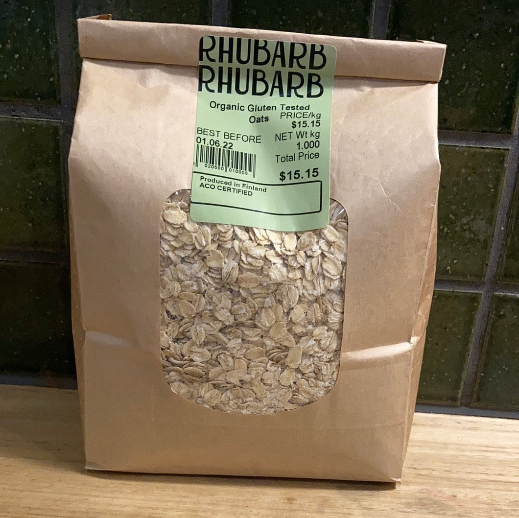 Organic Gluten Tested Rolled Oats 1kg