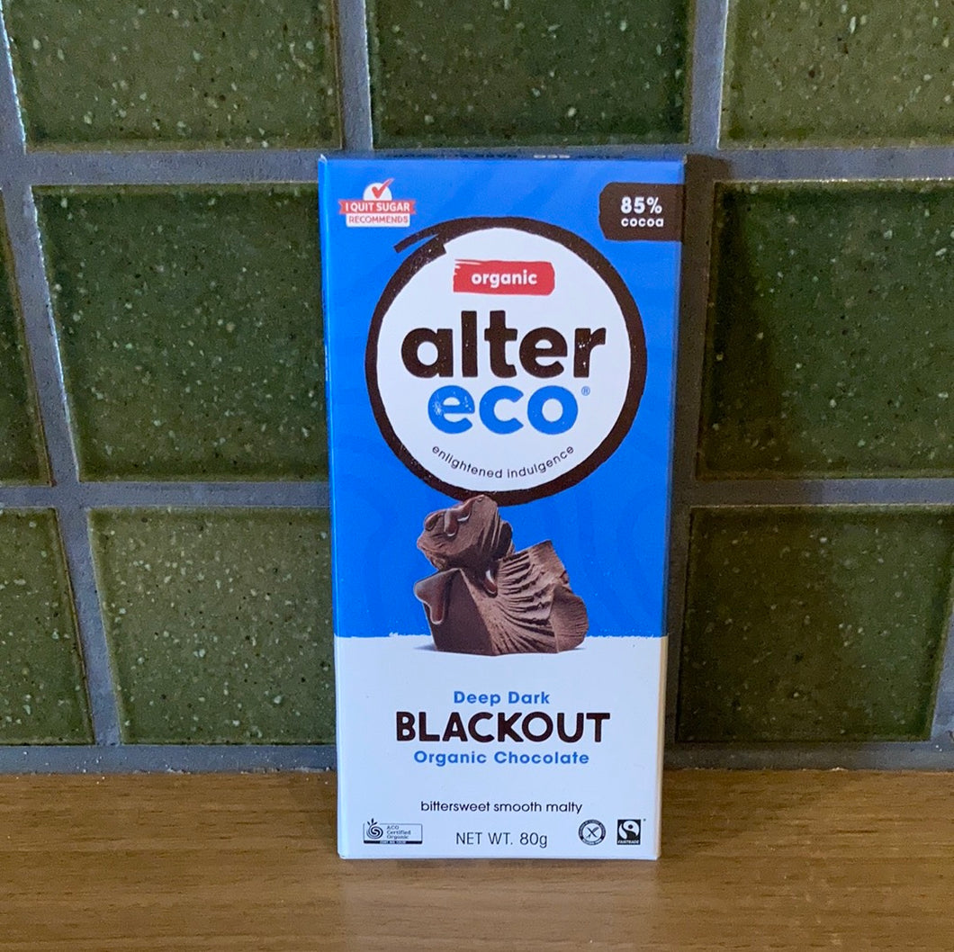 Alter Eco Chocolate Block Deep Dark Blackout 80g