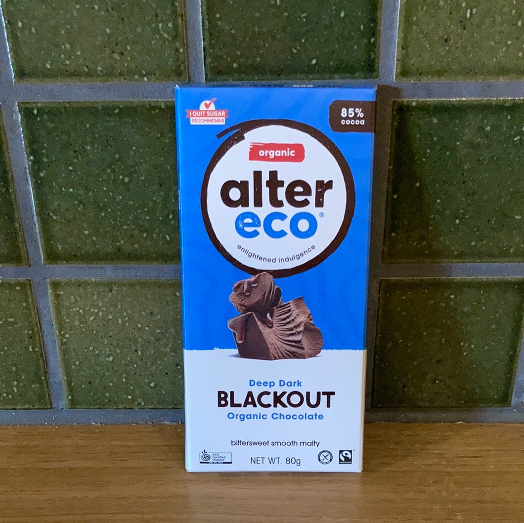 Alter Eco Chocolate Block Deep Dark Blackout 80g
