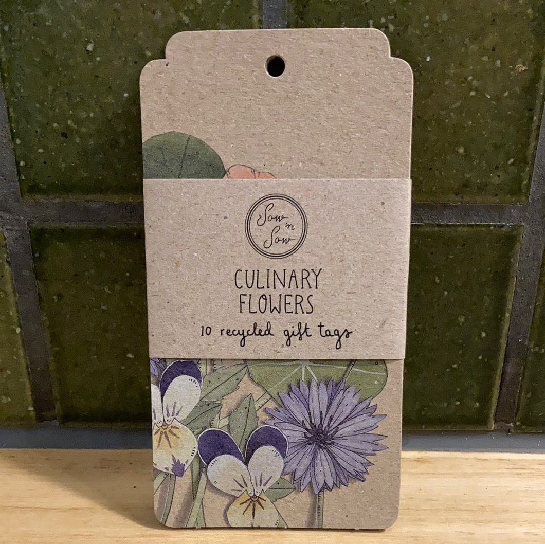 Sow N Seed Gift Tags Culinary Flowers 10pk