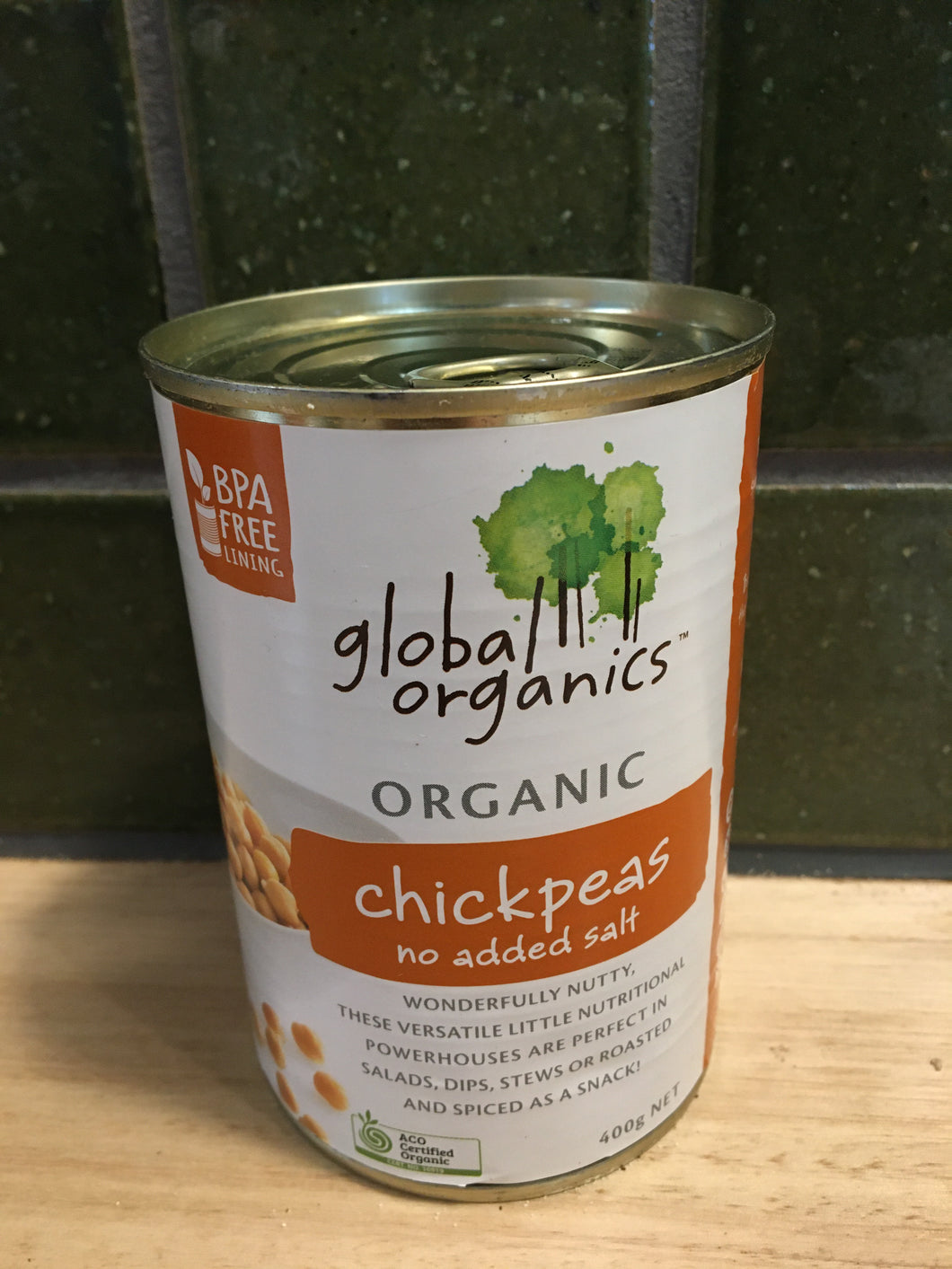 Global Organics Chickpeas No Salt 400g