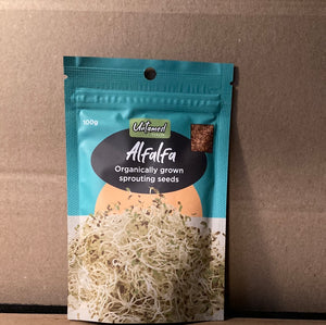 Untamed Health Alfalfa Sprouting Seeds Organically Grown 100g