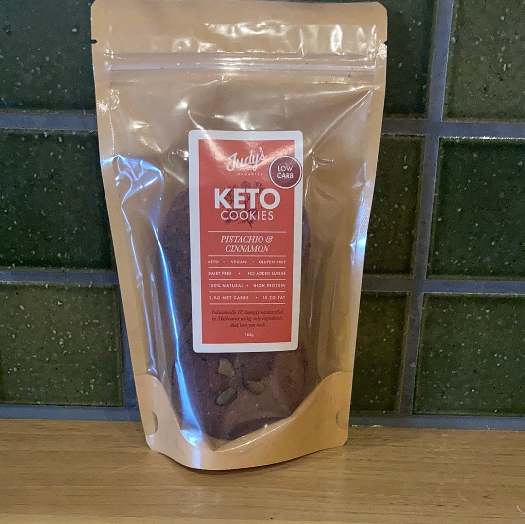 Judy's Organic Keto Cookies Pistachio and Cinnamon 165g