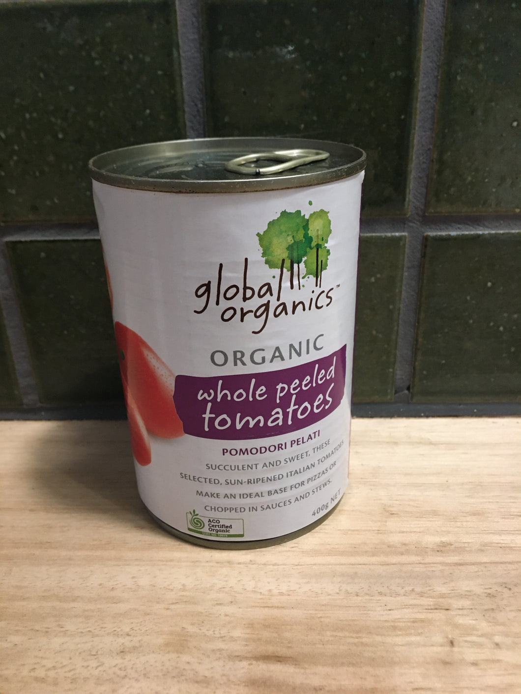 Global Organics Tomatoes Whole 400g