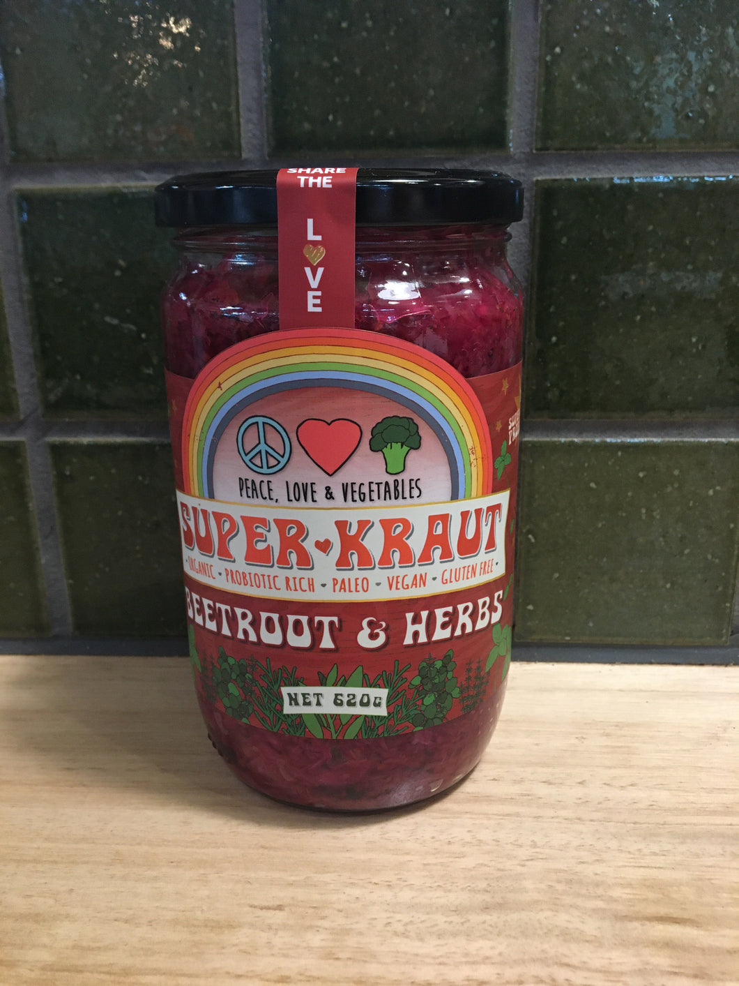 Peace Love & Vegetables Super Kraut Beetroot & Herbs 500g