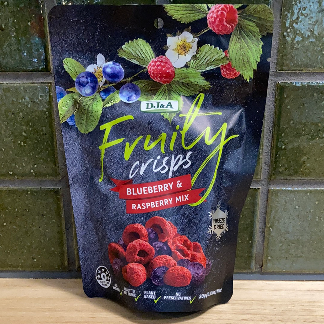 DJ&A Fruity Crisps Blueberry & Raspberry 20g