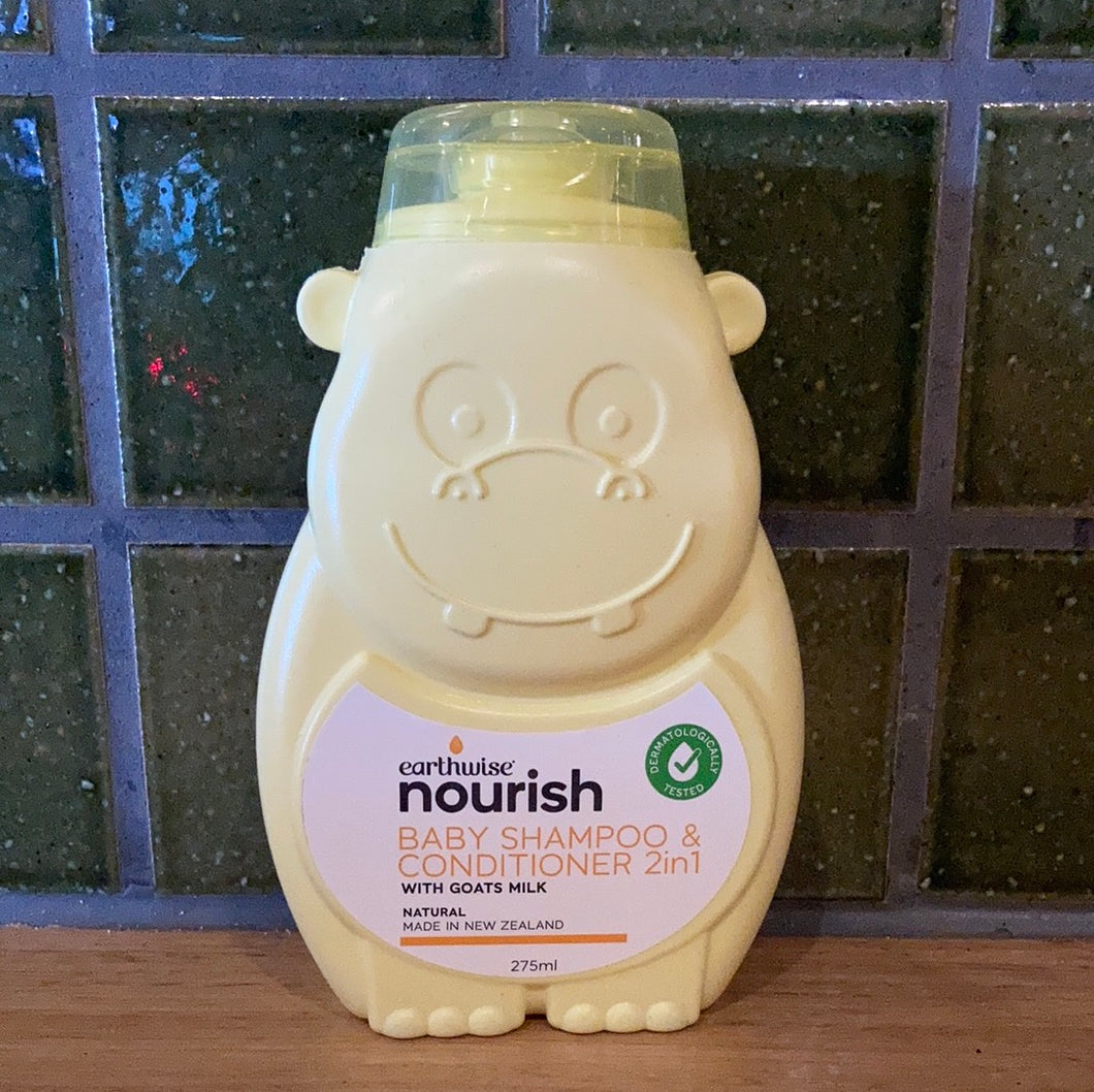 Earthwise Nourish Baby Shampoo and Conditioner 2in1 Goat Milk 275ml