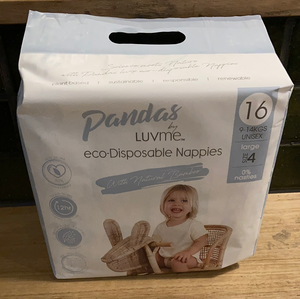 Luvme Bamboo Disposable Nappy Large 16pk