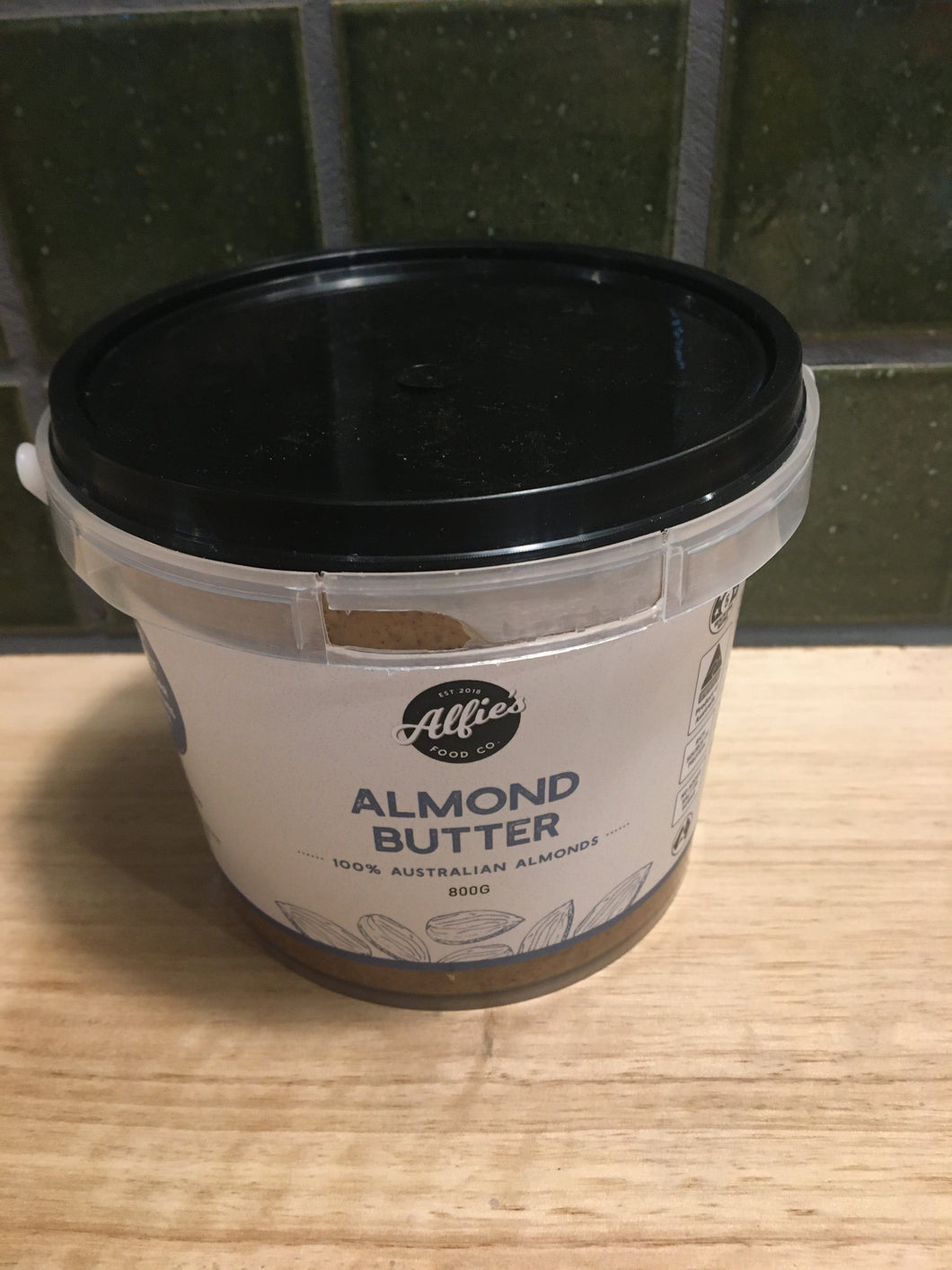Alfie's Almond Butter Tub 800g