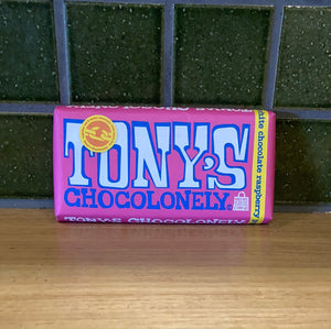 Tony's Chocolonely 28% White Chocolate Raspberry 180g