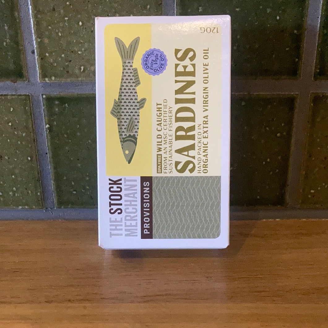 The Stock Merchant Provisions Sardines in Organic EVOO 120g