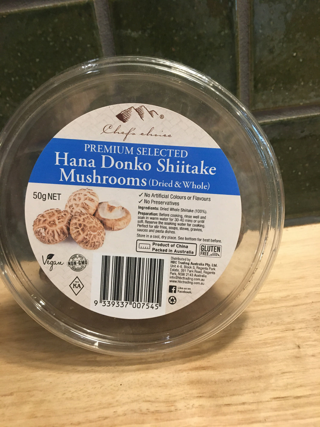 Chef's Choice Dried Shiitake Mushrooms Whole 50g